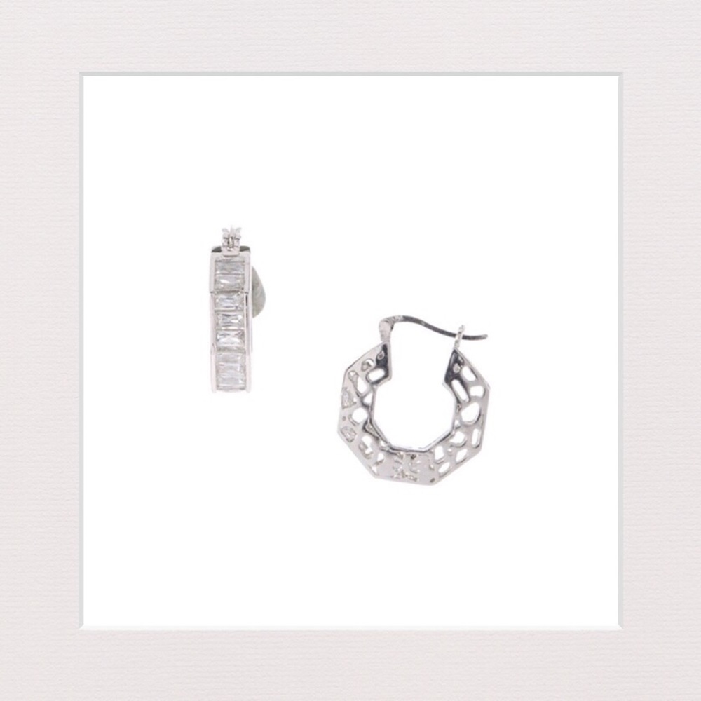 🔴 3 for $25 | Sterling Silver Baguette Earrings